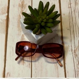 Fendi Red Cherry Sunglasses. Brown Tint lenses. EUC